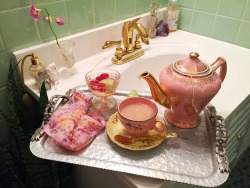 officialaudreykitching:  Tea party for one.