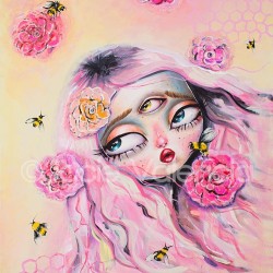 dollfluff:  Just listed this original painting in my shop! Link