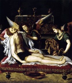 necspenecmetu:  Alessandro Allori, The Dead Christ with Two Angels,