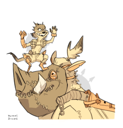 yummidraws:  pumbaa and timon as junkers i’m sorry 