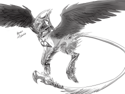 บ Monster/Feral Grey detail Sketch Commission: 9 - by stranillafennebi