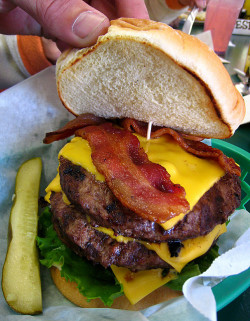 izzysfood:  foodfoodfood:  Happy Burger by p@ragon on Flickr.