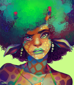 fyblackwomenart:  Giraffe by GDBee 