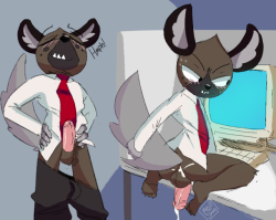 meatshaq:Practice sketches I decided to color. Haida Hyena from