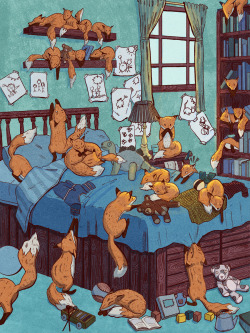 eatsleepdraw:  Fox room!   Follow my art blog! 