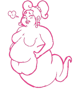 tasty-butterpear:  I doodled a spooky fat ghost for someone on