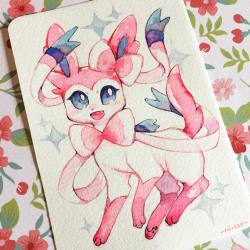 mieau:Sylveon #watercolor for a customer who got the full set
