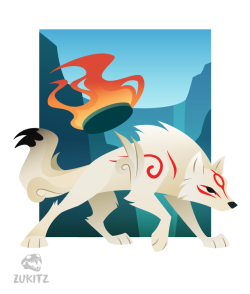 zukitz:  Some Okami fanart featuring everyone’s favorite wolf