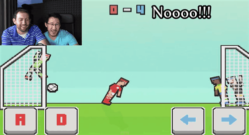 tinyblogtim:  Markiplier, losing gracefully, as always. Soccer Physics