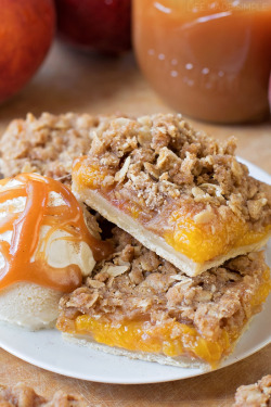 fullcravings:  Peach Pie Bars   Like this blog? Visit my Home
