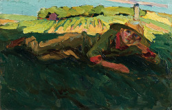 urgetocreate:  Tom Thomson. Daydreaming (Portrait of Thoreau MacDonald). 1913-1915. 