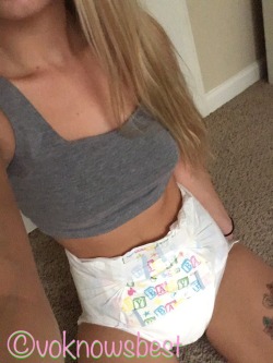 voknowsbest:  These diapers are so babyish and comfy and let’s