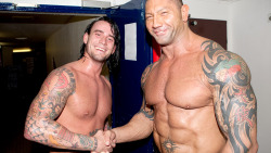 thepunknation:  HQ Digital of Punk and Batista from 2009