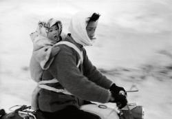 womenwhoride:woman and child on a motorcycle, village utoru japan,