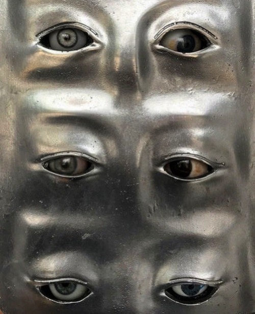 unsubconscious:Vintage aluminum medical prosthetic eye display