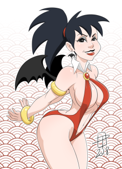 callmepo:  Another Goth Girl pinup: Kylie Griffin (IDW) as Vampirella.