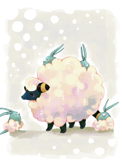 alternative-pokemon-art:  Artist Mareep and Swablu by request.