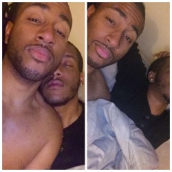 fckyeahblackgaycouples:  We laid up listening to music &