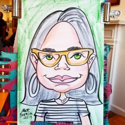 Caricature!    From the opening of the Higher Purpose show at