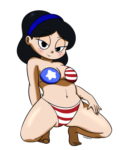 superionnsfw:  4th of July Special: Anya Borzakovskaya Granted, by the time I’ve uploaded Independence Day is done with, but there’s probably one part of America where the party hasn’t finished. So for today, I felt like drawing something special