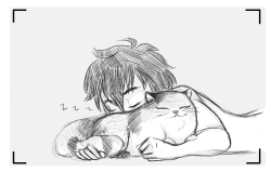 hxmadakun:  art trade with ninord!! Sleepy Hiro and Mochiiiiiiii