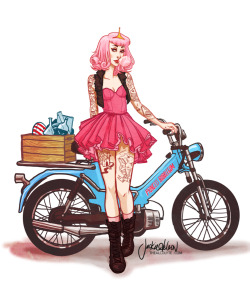 thealcolyte:  Adventure Time Moped Gang! Â by Jacquelin de