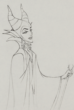 vintagegal:  Production Drawing of Maleficent for Disney’s
