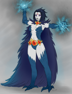 flick-the-thief:  Azarath Metrion Tzeentos! Raven as chaos sorceress.