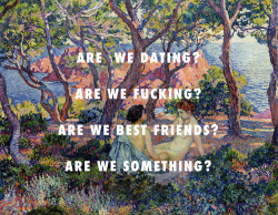 flyartproductions:  Are we something? In between that? In the