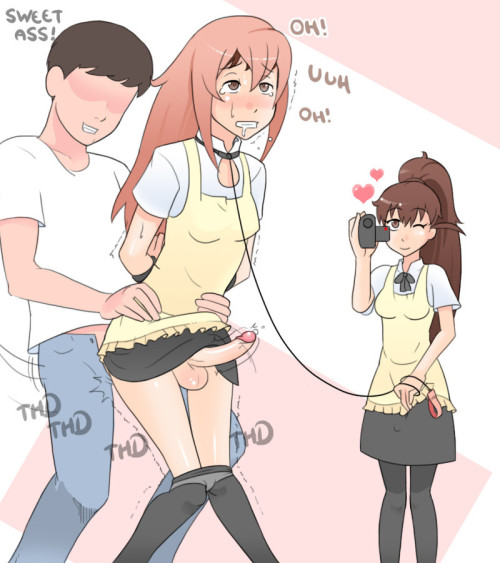 I think everyone is a boy in this drawing. And I don’t think the seme cares. :) Since I know who the artist is, it’s not impossible to believe that the girl holding the camera is really a girl or should I say a futa.Â  What do you think?