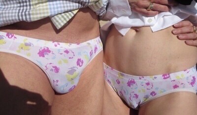 men-wearing-panties: pergite69: Matching pairs 