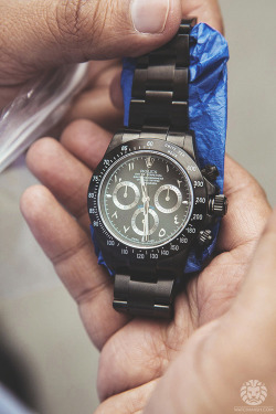 watchanish:  Black Rolex Daytona with Arabic/Hindi numeral dial