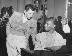 francisalbertsinatra:  Frank Sinatra and Nat King Cole over the