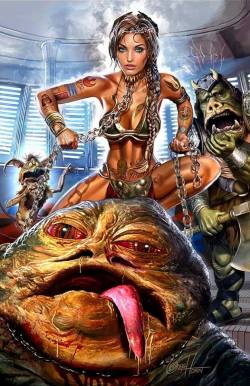 nsfwgamer:  Tattooed Slave Leia by Greg Horn Follow NSFW Gamer