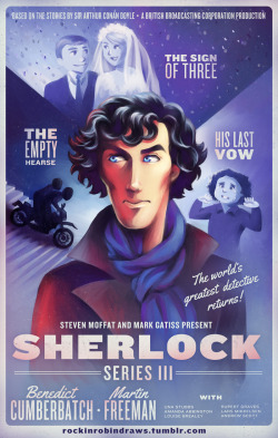 rockinrobindraws:  Sherlock Series Three Poster 