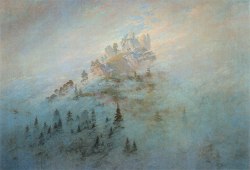 drakontomalloi:Caspar David Friedrich - Morning Mist in the Mountains.