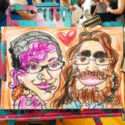 Today is the Black Market! Get a caricature, buy some art, make