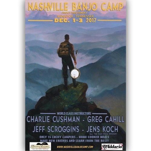 <p>Oh, hi. This camp has just a few spots left. It’s bluegrass banjo camp and it’s going to be fantastic. It’s in December, just when you’re going to be desperate to get together with other banjo enthusiasts and spend the weekend talking about banjos and playing banjos and learning more banjo things. In Nashville. With some of the greatest banjo players in all the land. <a href="http://www.nashvillebanjocamp.com">www.nashvillebanjocamp.com</a> #nashvilleacousticcamps #banjo #bluegrass #nashvillebanjocamp #charliecushman #gregcahill #jenskoch #jeffscroggins  (at Fiddlestar)</p>
