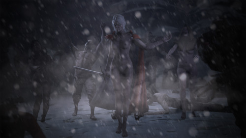 m1stermorden:  Winter is Coming   Captured***HD pictures (imgur)***Two studies I made for the Halloween Competition, but didnâ€™t hand in. First one; I thought, what would have happened if Ciri had gone mad (like Alvin in W1) and had somehow managed to