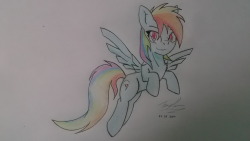 answerskyrocket:  ((Rainbow Dash done by colored pencils))  Ooo~!