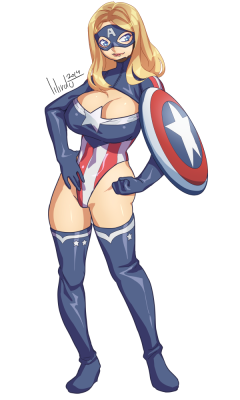 lilirulu:  Quick-y genderbent Captain America because that’s