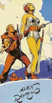 Flash Gordon and Dale Arden illustrated by Alex Raymond.