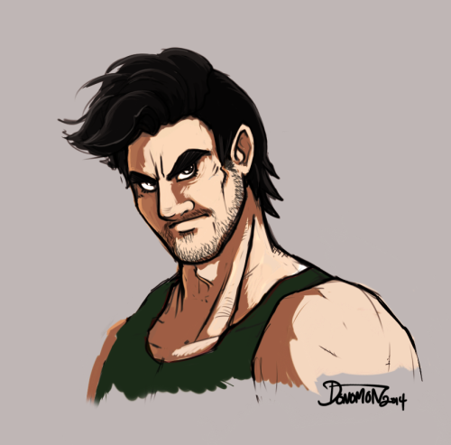 donomon:  Markiplier Portrait  #009 This was sort of a take on a Jojo’s bizarre adventure style Markiplier. Sadly, I’m missing the mandatory 12 pounds of fashion accessories. The lower eyelashes make me giggle a little.