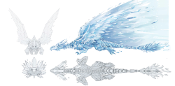 suppermariobroth:  Concept art of the  Ice Dragon from Donkey