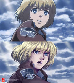 rebe-chan-vk:  Armin’s turn to be redrawn. SnK skies are one