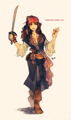 mabychan:  Pirates and co.!! Genderbends of: Jack Sparrow (pirates