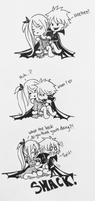 the-reason-why13:  Chibi vampire nalu :3  Drawn by Me: TheReasonWhy13