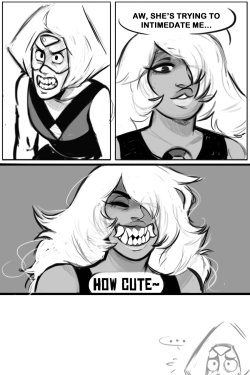 winters-shade:  Silly little doodle comic about gem teeth! I
