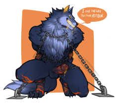 yifffag: Bondage wolf request @fang-over-fang   Art is SpearFrost