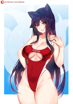 magickightyozakura:  Summer Ahri   Artist: Tofuubear  < |D’‘‘‘